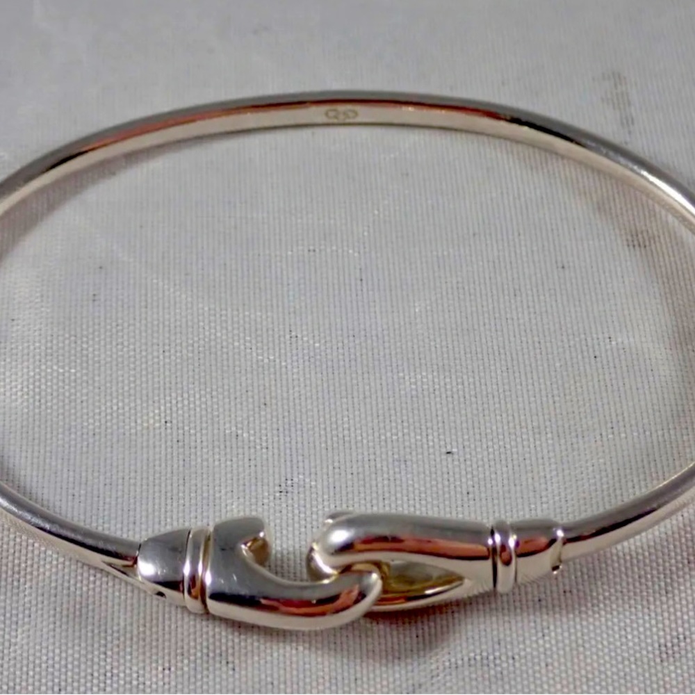 💥💥SOLD💥💥 LINKS OF LONDON 925 SOLID STERLING SILVER BANGLE 6.5" BRACELET